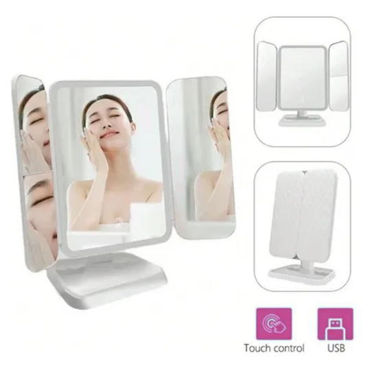 Espejo Led Maquillaje 3 Aumentos - Prettylook